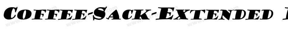 Coffee-Sack-Extended Italic字体转换